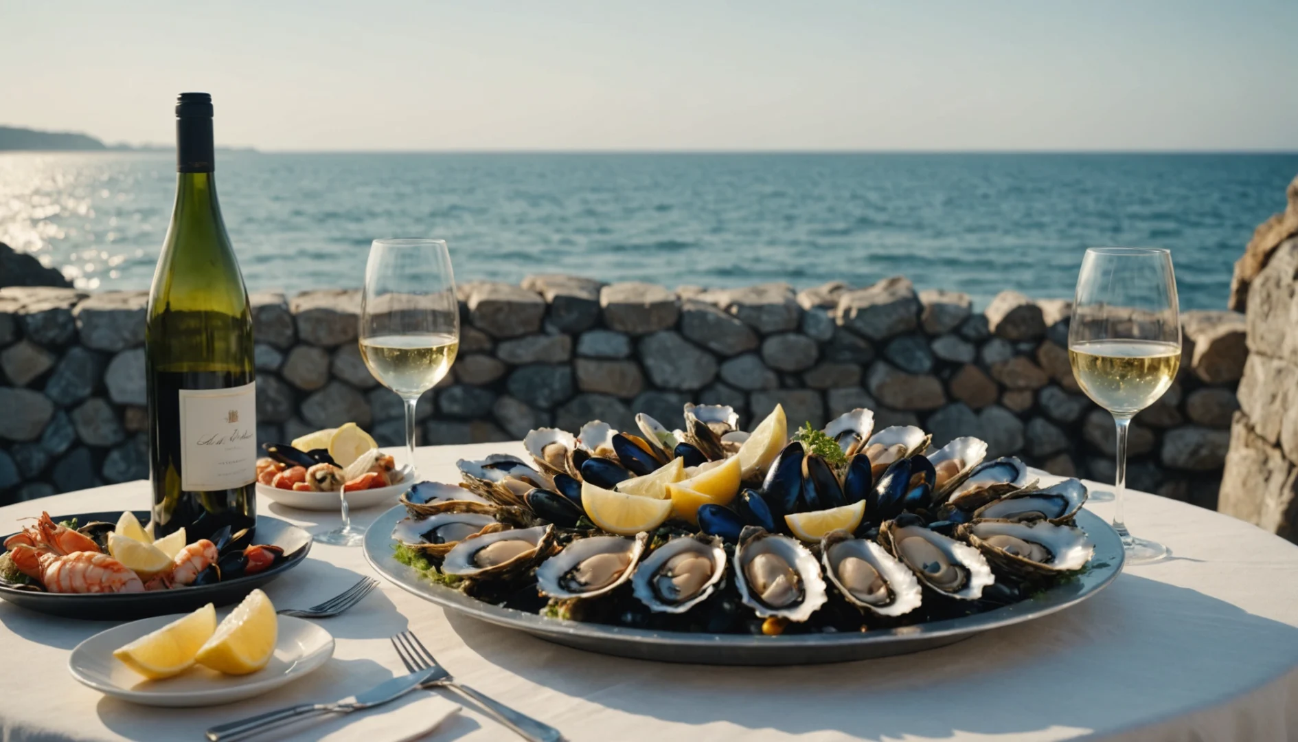 fruits de mer vin
